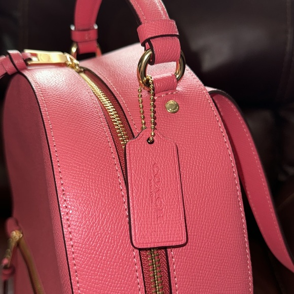 SOLD🔥🔥🔥NEW Coach Watermelon Pink Leather Jordyn Backpack - Picture 10 of 12